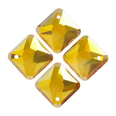 Metallic Sunshine Princess Cut High Quality Glass Rhinestone Pendant WholesaleRhinestone