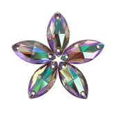 Ghost Light Navette Shape High Quality Glass Sew-on Rhinestones WholesaleRhinestone