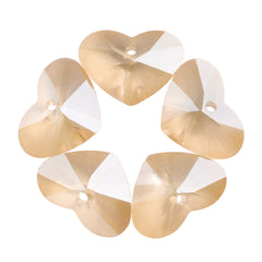 Golden Shadow Truly In Love Heart High Quality Glass Rhinestone Pendant WholesaleRhinestone
