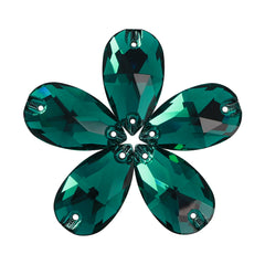 Emerald Drop Shape High Quality Glass Sew-on Rhinestones WholesaleRhinestone