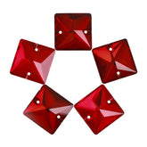Siam Square Shape High Quality Glass Sew-on Rhinestones WholesaleRhinestone