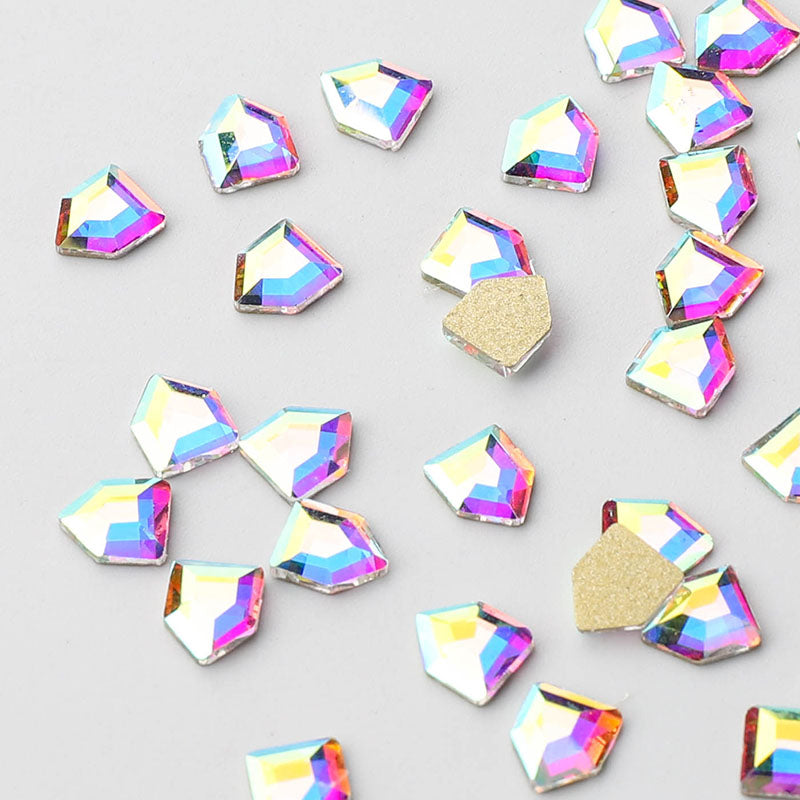 Pentagon Shape Crystal AB Flat Back Fancy Rhinestones WholesaleRhinestone