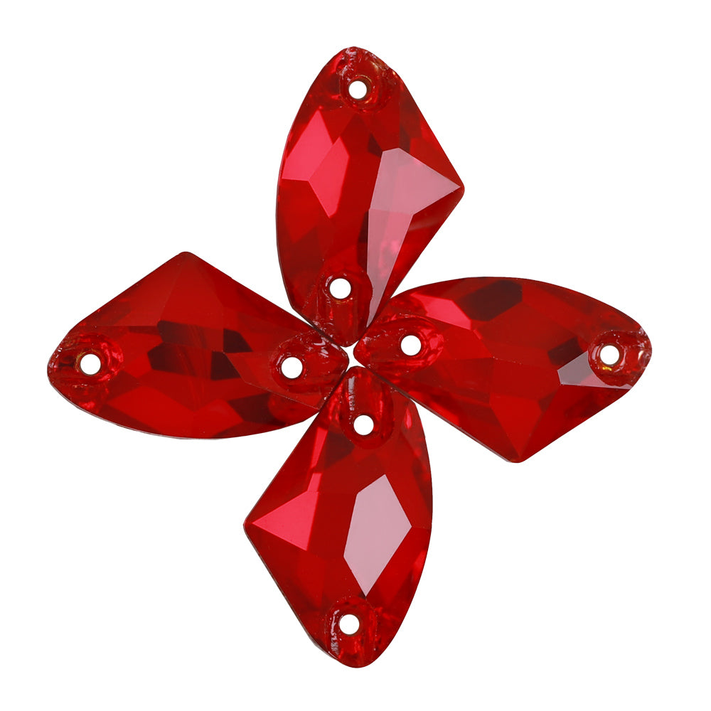 Light Siam Galactic Shape High Quality Glass Sew-on Rhinestones WholesaleRhinestone