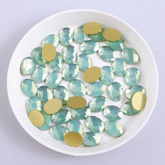 Egg Shape Green Opal Flat Back Fancy Rhinestones WholesaleRhinestone