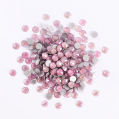 Mocha Pink Glass FlatBack Rhinestones Silver Back WholesaleRhinestone