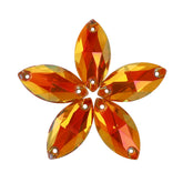 Copper Navette Shape High Quality Glass Sew-on Rhinestones WholesaleRhinestone