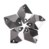 Jet Metallic Silver Cosmic Shape High Quality Glass Sew-on Rhinestones WholesaleRhinestone