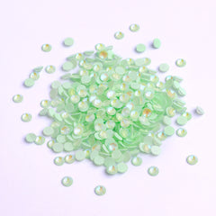 Mocha SS Light Green Glass FlatBack Luminous Rhinestones For Nail Art WholesaleRhinestone