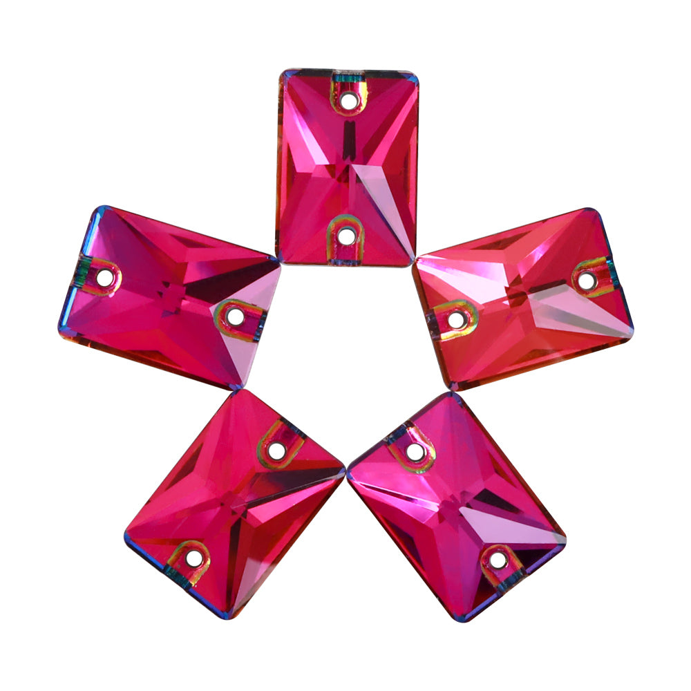 Vitrail Medium Rectangle Shape High Quality Glass Sew-on Rhinestones WholesaleRhinestone