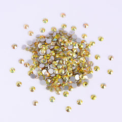 Golden Light Glass Flat Back Rhinestones WholesaleRhinestone