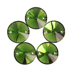 Fern Green Rivoli Shape High Quality Glass Sew-on Rhinestones WholesaleRhinestone