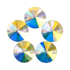 Crystal AB Rivoli Shape High Quality Glass Sew-on Rhinestones WholesaleRhinestone