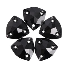 Jet Trilliant Shape High Quality Glass Sew-on Rhinestones WholesaleRhinestone