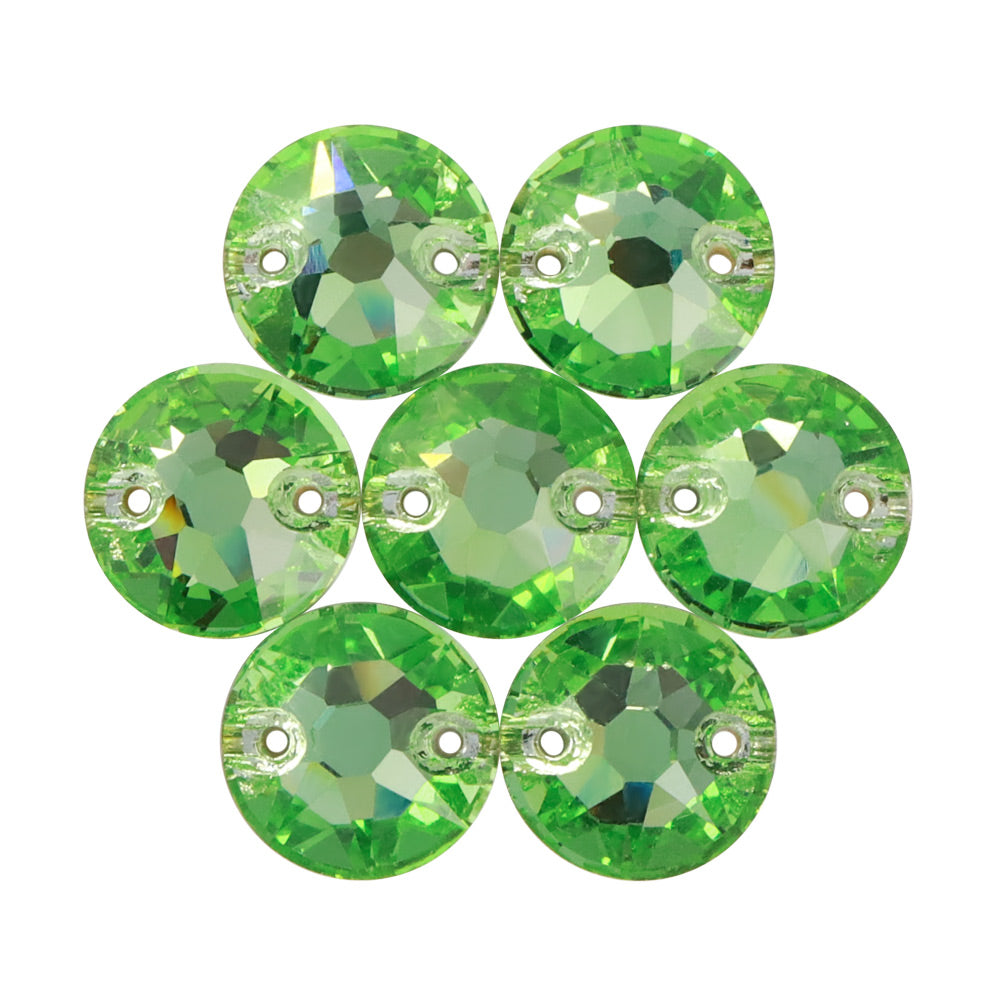 Peridot XIRIUS Round Shape High Quality Glass Sew-on Rhinestones WholesaleRhinestone