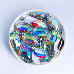 Wave Crystal AB Resin Sew-on Rhinestones For Dance Costume WholesaleRhinestone