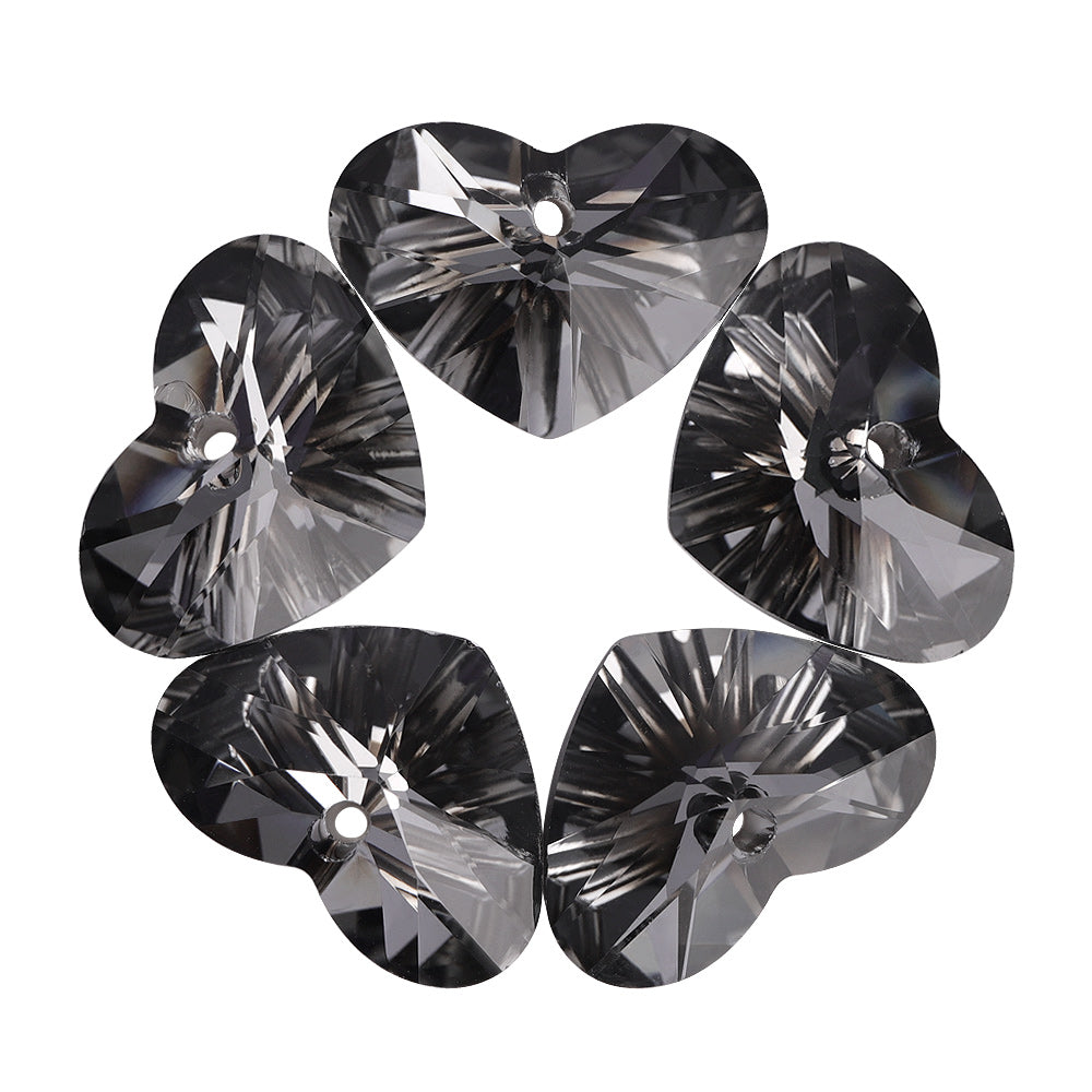 Silver Night Truly In Love Heart High Quality Glass Rhinestone Pendant WholesaleRhinestone