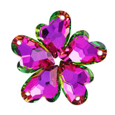 Vitrail Rose Devoted 2 U Heart High Quality Glass Rhinestone Pendant WholesaleRhinestone