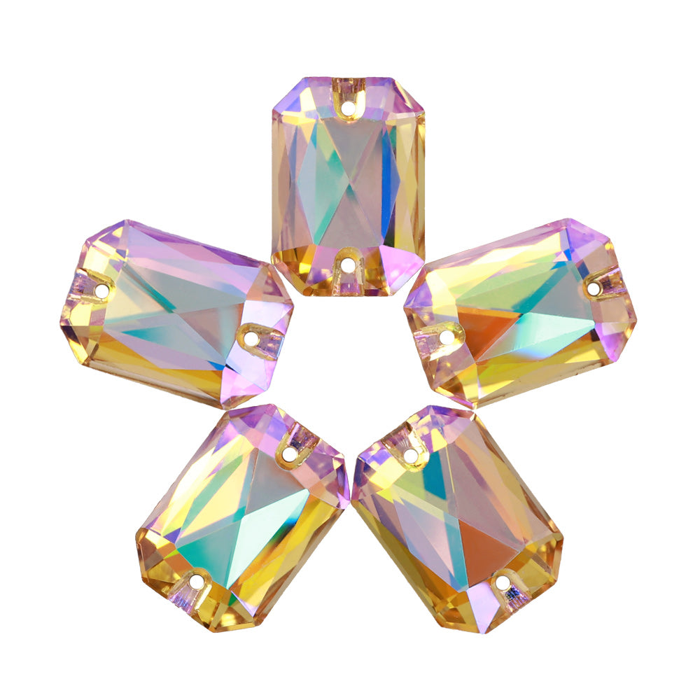 Paradise Shine Octagon Shape High Quality Glass Sew-on Rhinestones WholesaleRhinestone