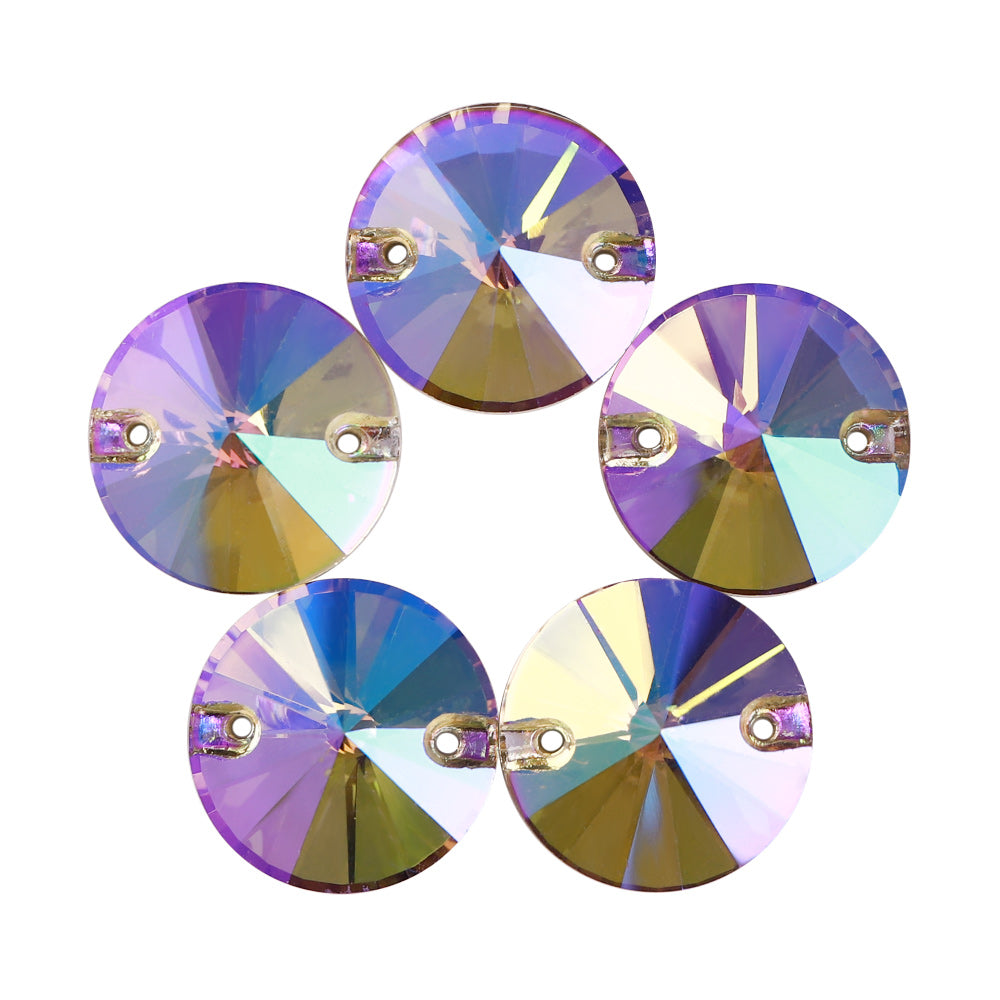 Ghost Light Rivoli Shape High Quality Glass Sew-on Rhinestones WholesaleRhinestone