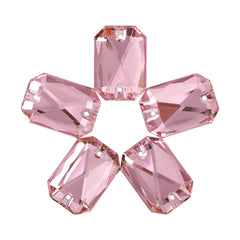 Light Rose Octagon Shape High Quality Glass Sew-on Rhinestones WholesaleRhinestone