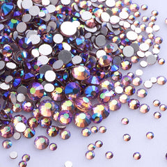 Mixed Sizes Light Amethyst AB Glass FlatBack Rhinestones For Nail Art Silver Back WholesaleRhinestone