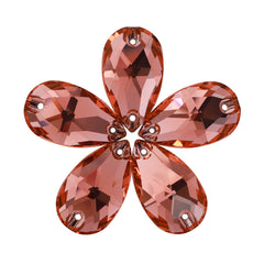Light Peach Drop Shape High Quality Glass Sew-on Rhinestones WholesaleRhinestone