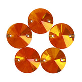Copper Rivoli Shape High Quality Glass Sew-on Rhinestones WholesaleRhinestone
