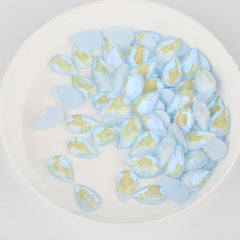 Raindrop Shape Mocha Light Blue Flat Back Fancy Rhinestones WholesaleRhinestone