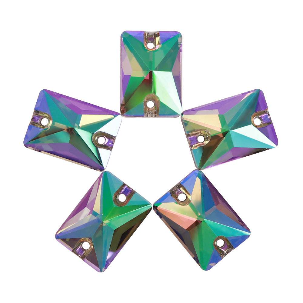 Ghost Light Rectangle Shape High Quality Glass Sew-on Rhinestones WholesaleRhinestone