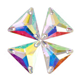 Crystal AB Triangle Shape High Quality Glass Sew-on Rhinestones WholesaleRhinestone