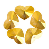 Metallic Sunshine Truly In Love Heart High Quality Glass Rhinestone Pendant WholesaleRhinestone