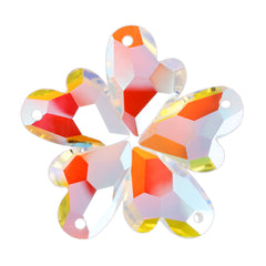 Crystal Shimmer Devoted 2 U Heart High Quality Glass Rhinestone Pendant WholesaleRhinestone