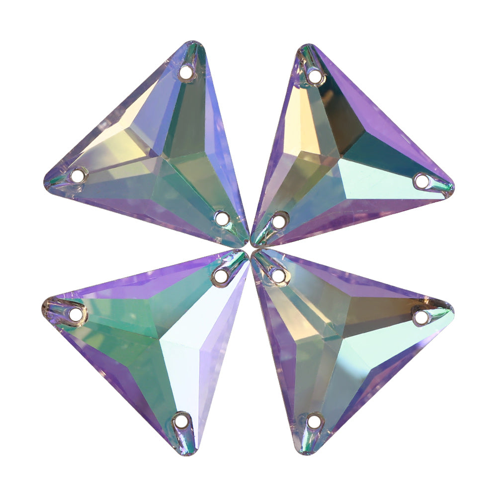Ghost Light Triangle Shape High Quality Glass Sew-on Rhinestones WholesaleRhinestone