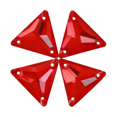 Light Siam Triangle Shape High Quality Glass Sew-on Rhinestones WholesaleRhinestone
