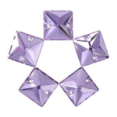 Violet Square Shape High Quality Glass Sew-on Rhinestones WholesaleRhinestone