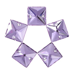 Violet Square Shape High Quality Glass Sew-on Rhinestones WholesaleRhinestone