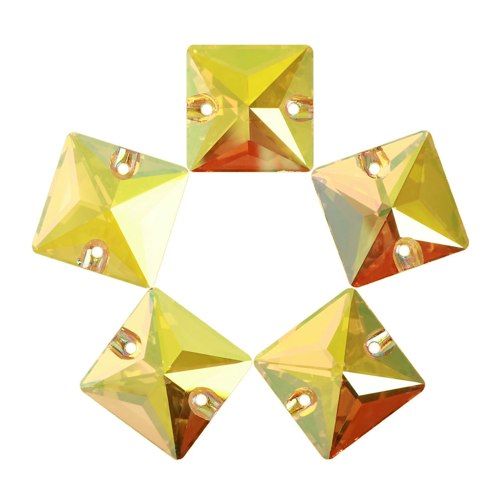 Crystal Sun Square Shape High Quality Glass Sew-on Rhinestones WholesaleRhinestone