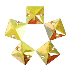 Crystal Sun Square Shape High Quality Glass Sew-on Rhinestones WholesaleRhinestone