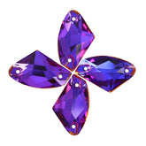 Violet Blue Galactic Shape High Quality Glass Sew-on Rhinestones WholesaleRhinestone