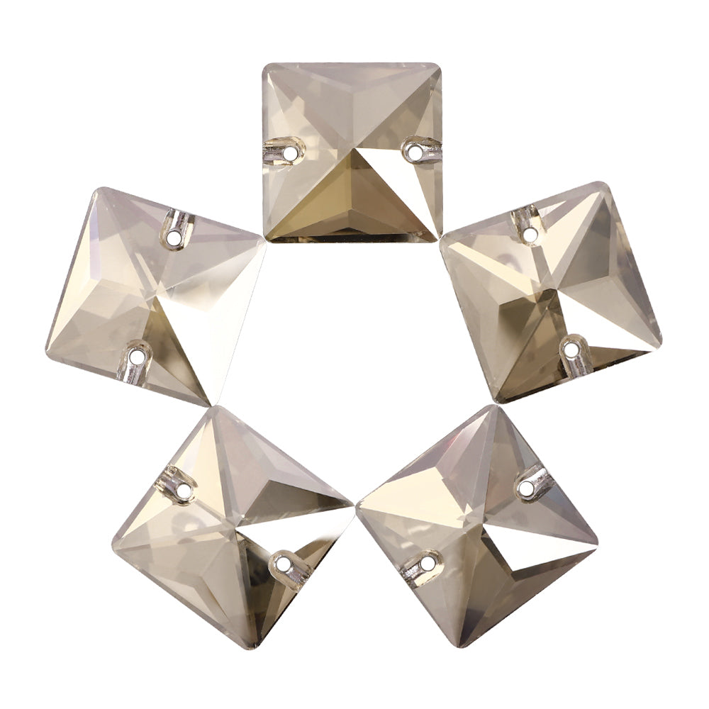 Satin Square Shape High Quality Glass Sew-on Rhinestones WholesaleRhinestone