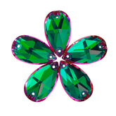 Heliotrope Drop Shape High Quality Glass Sew-on Rhinestones WholesaleRhinestone