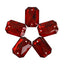 Siam Octagon Shape High Quality Glass Sew-on Rhinestones WholesaleRhinestone