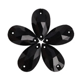 Jet Drop Shape High Quality Glass Sew-on Rhinestones WholesaleRhinestone