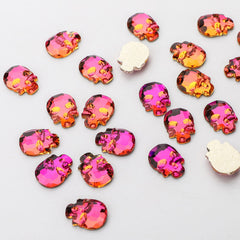 Skull Shape Purple Volcano Flat Back Fancy Rhinestones WholesaleRhinestone