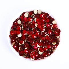 Dark Siam Glass Flat Back Glue-on Rhinestones 16 Cut Facets WholesaleRhinestone