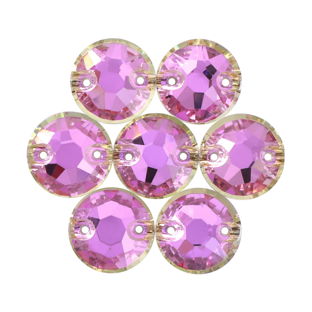 Vitrail Light XIRIUS Round Shape High Quality Glass Sew-on Rhinestones WholesaleRhinestone