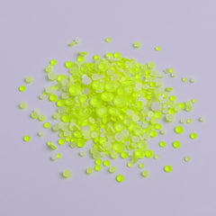 Mixed Sizes Yellow FlatBack Neon Rhinestones For Nail Art WholesaleRhinestone