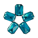 Indicolite Octagon Shape High Quality Glass Sew-on Rhinestones WholesaleRhinestone