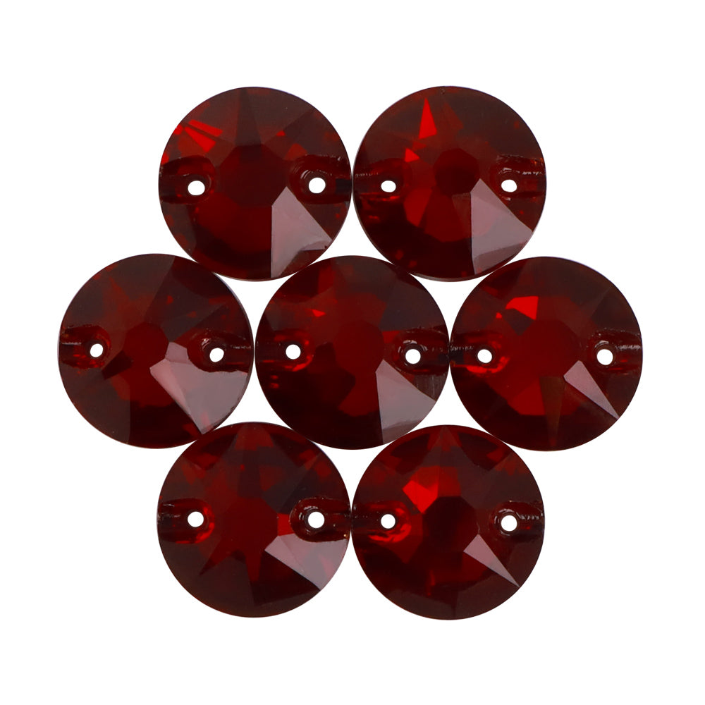Siam XIRIUS Round Shape High Quality Glass Sew-on Rhinestones WholesaleRhinestone