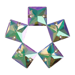 Ghost Light Square Shape High Quality Glass Sew-on Rhinestones WholesaleRhinestone